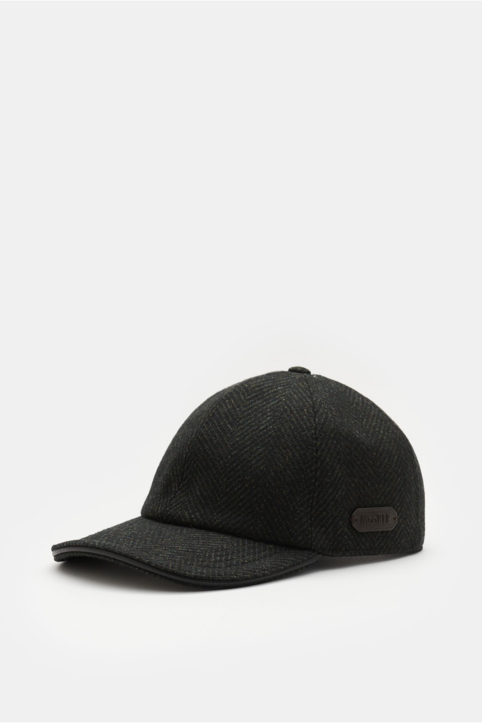 Moorer Baseball cap 'Robinson-HD' grey-green/black striped