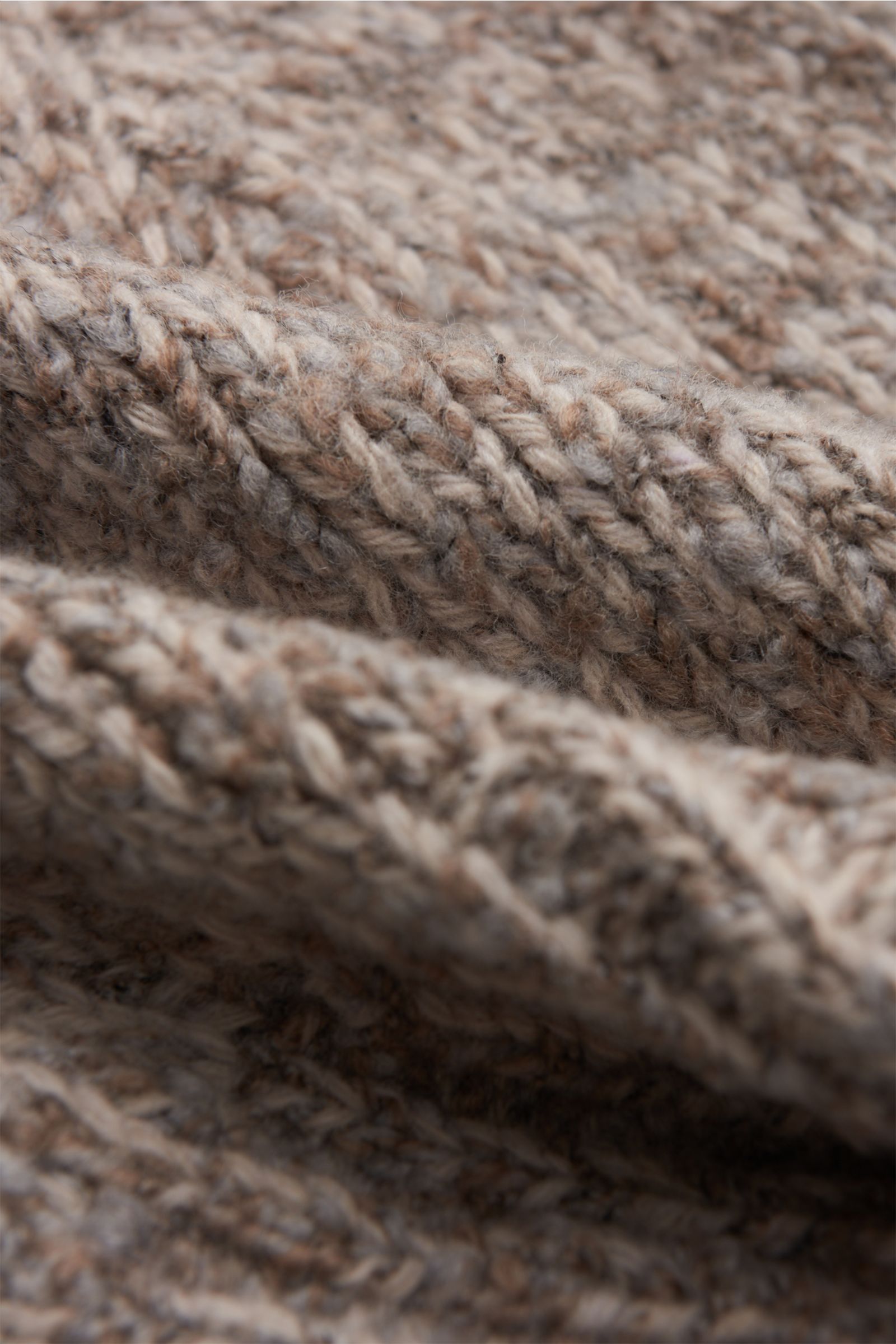 04651/ A trip in a bag Wollmütze 'Handknit Hat' graubraun/beige