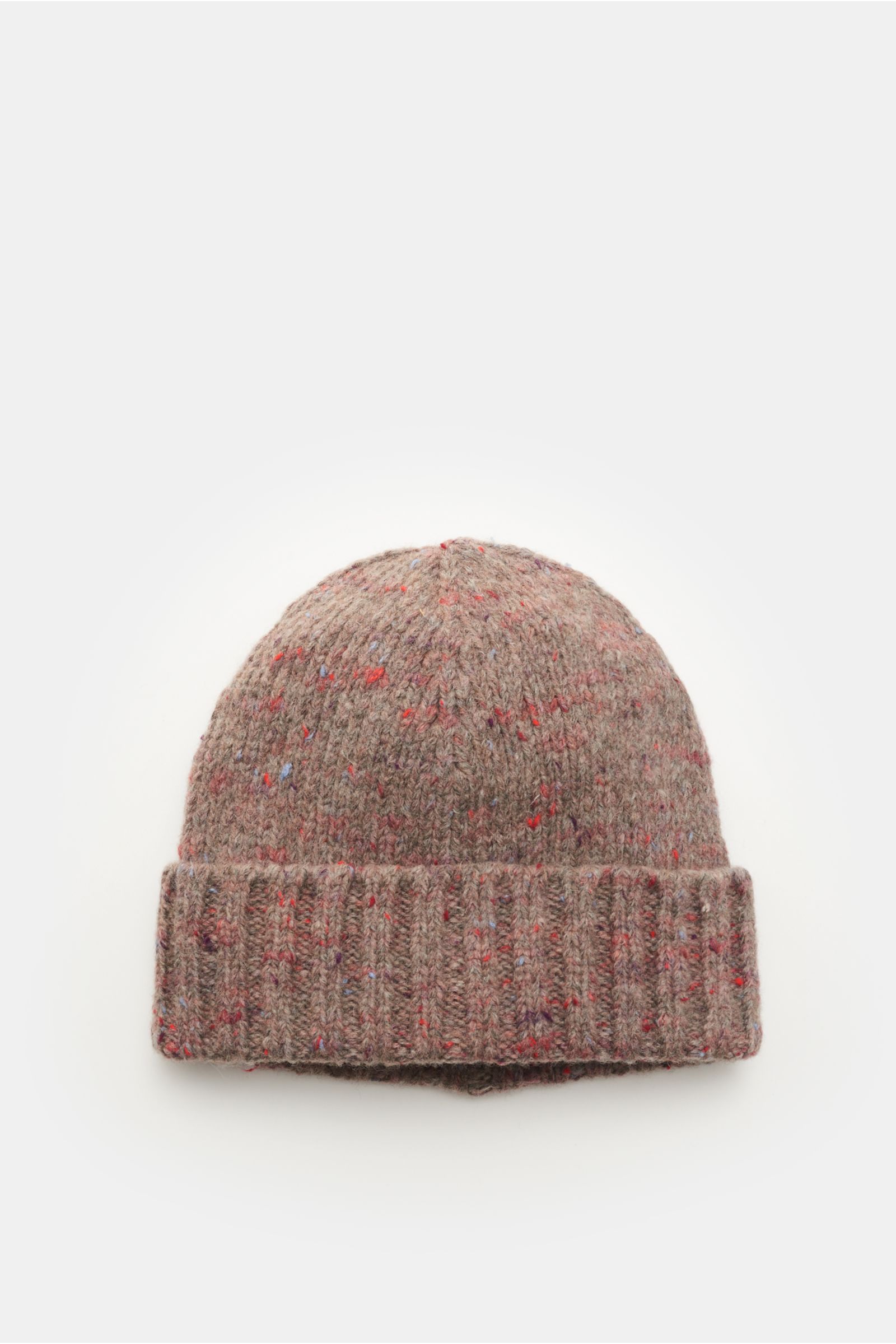 04651/ A trip in a bag Mütze taupe/rot meliert