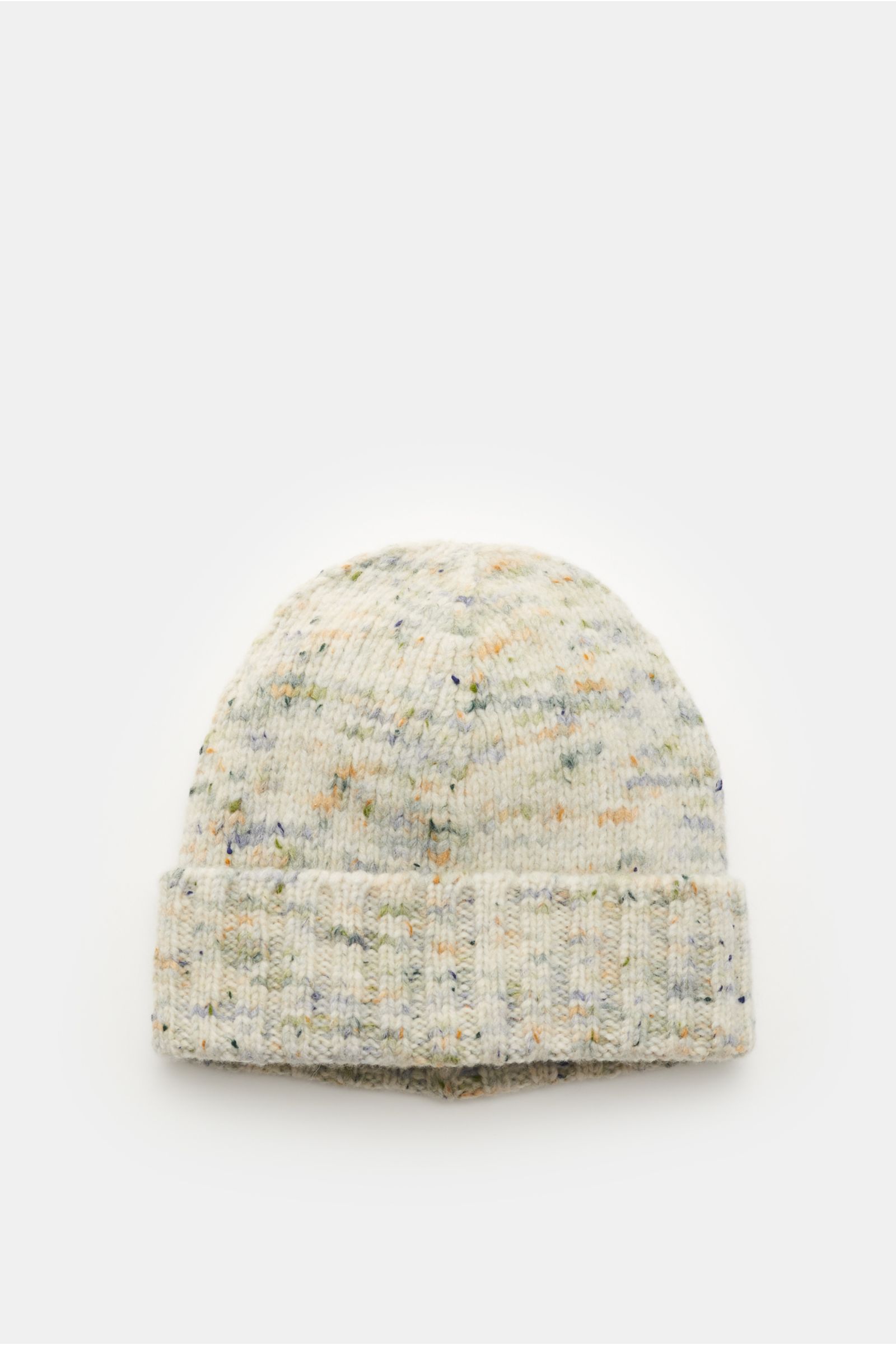 04651/ A trip in a bag Mütze creme/rauchblau/grün meliert