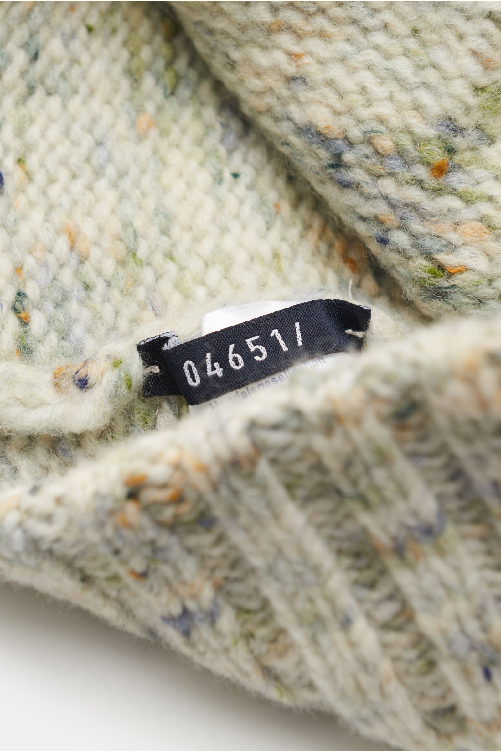 04651/ A trip in a bag Mütze creme/rauchblau/grün meliert