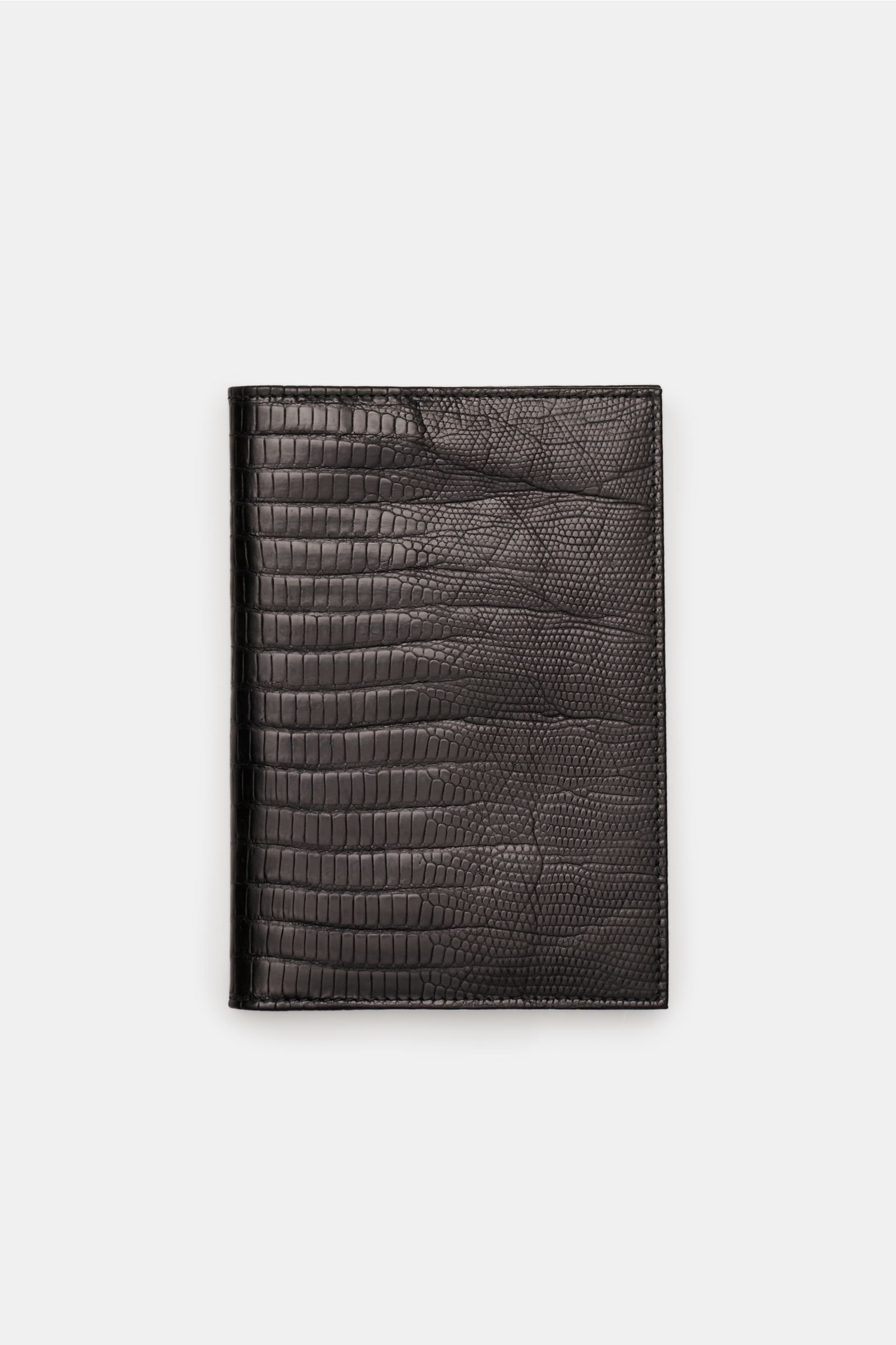 Snakeskin passport cover black