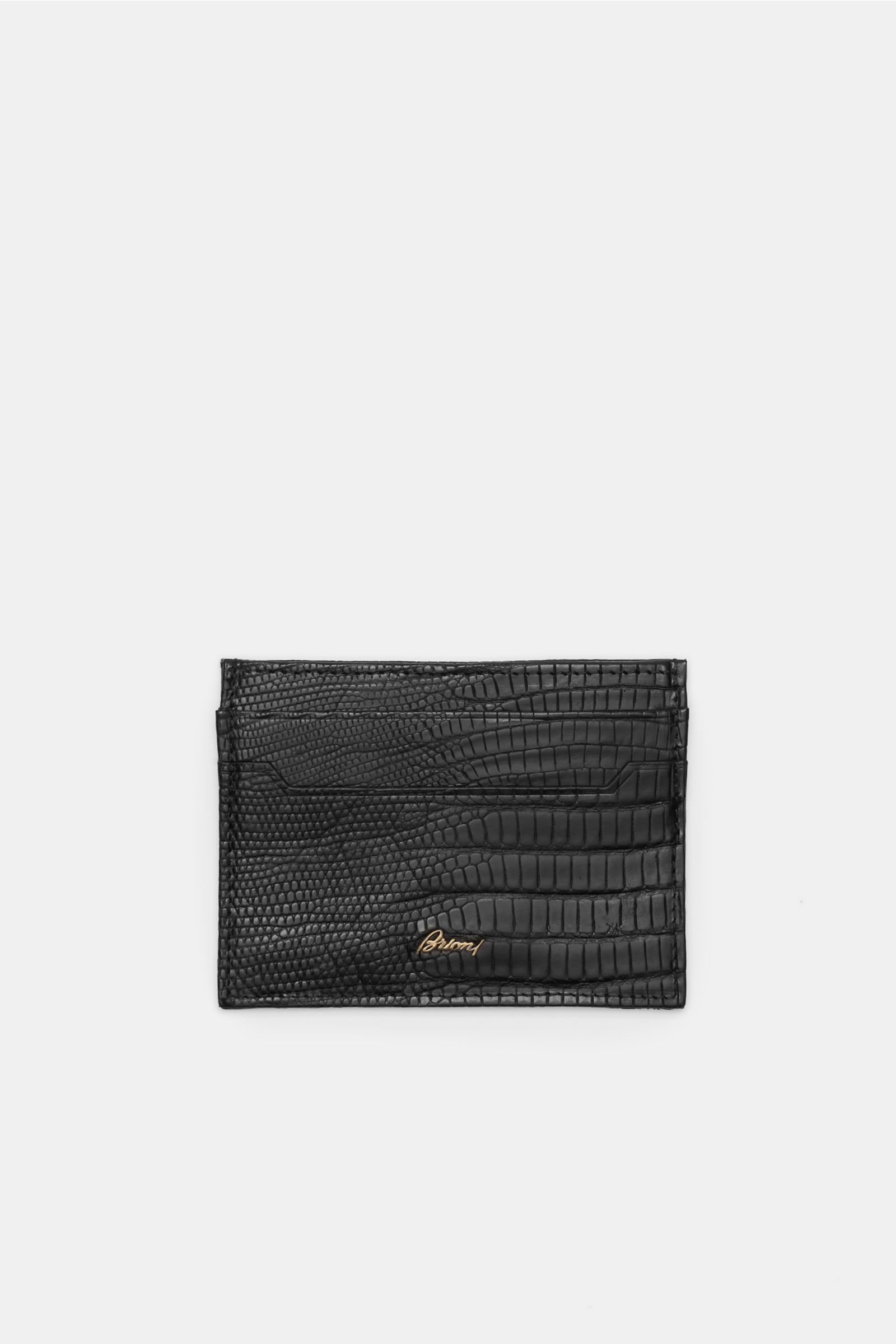 Snakeskin credit card holder black
