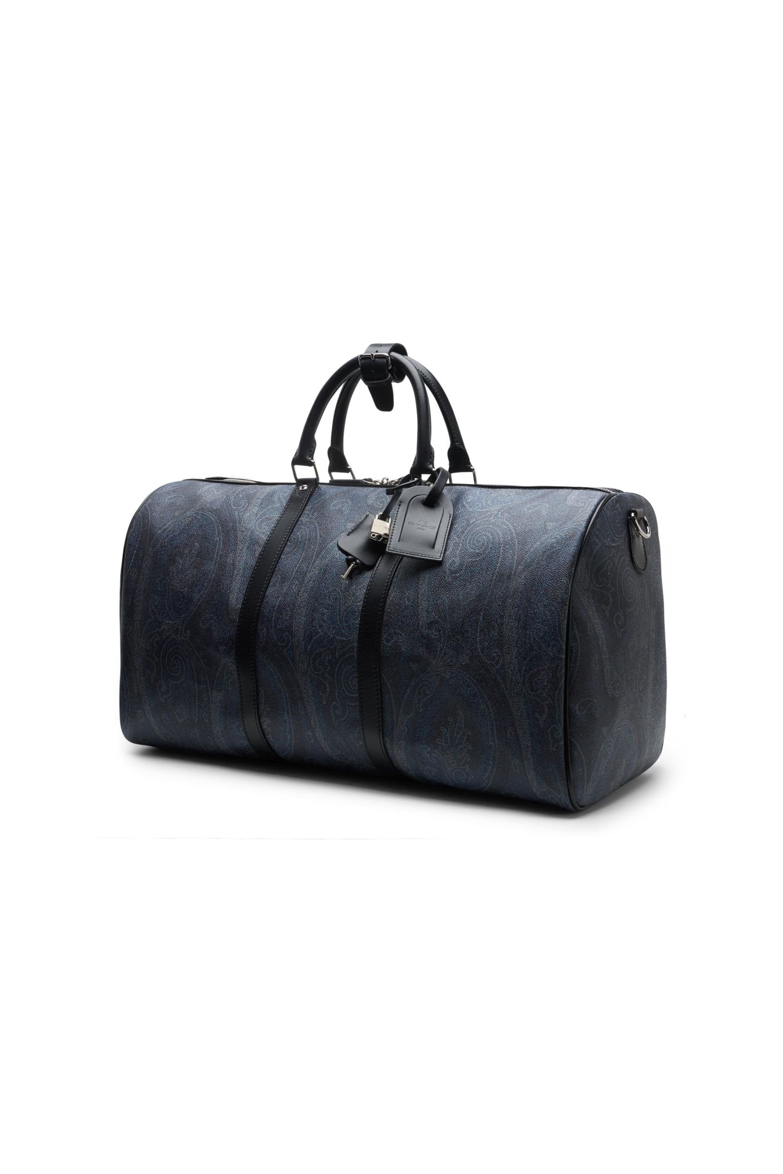 Travel bag dark navy, patterned
