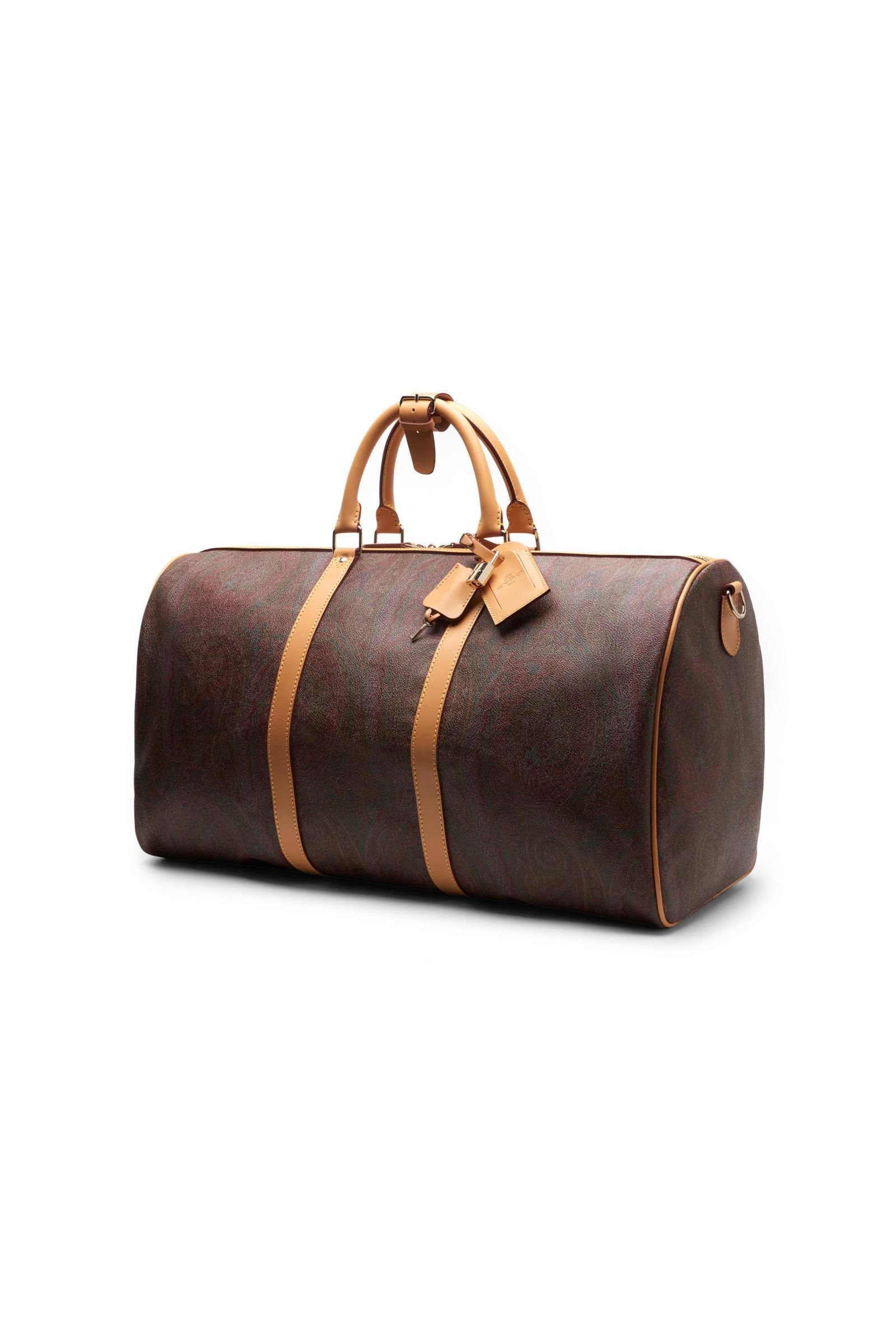 Travel bag brown patterned