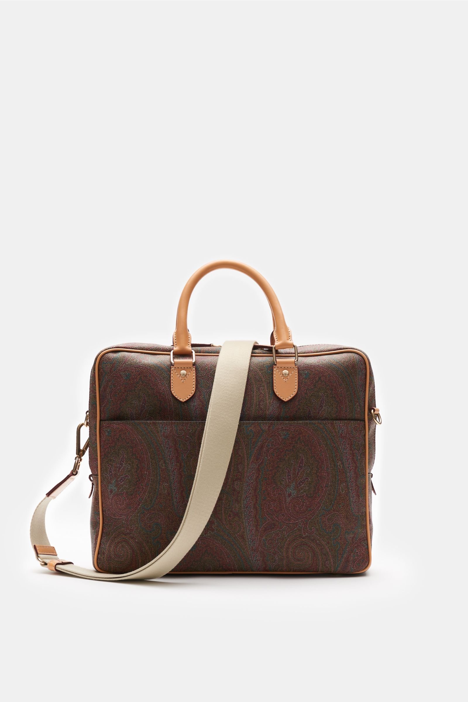 Briefcase brown patterned