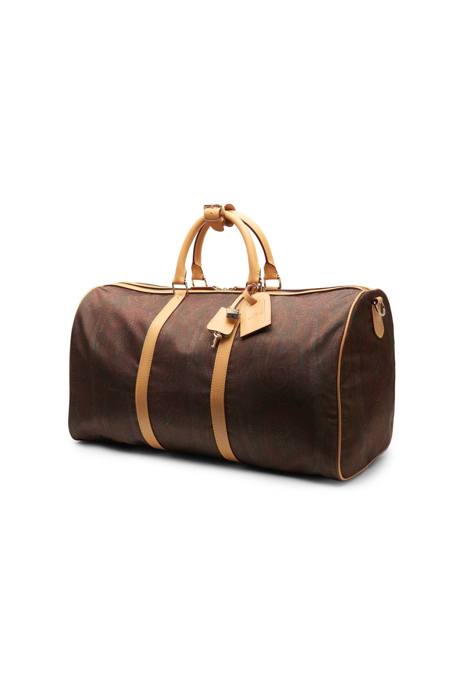 Travel bag brown patterned