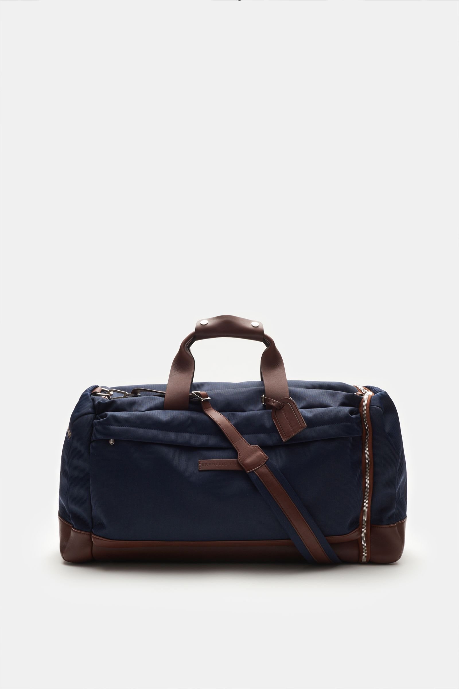 Travel bag navy/dark brown