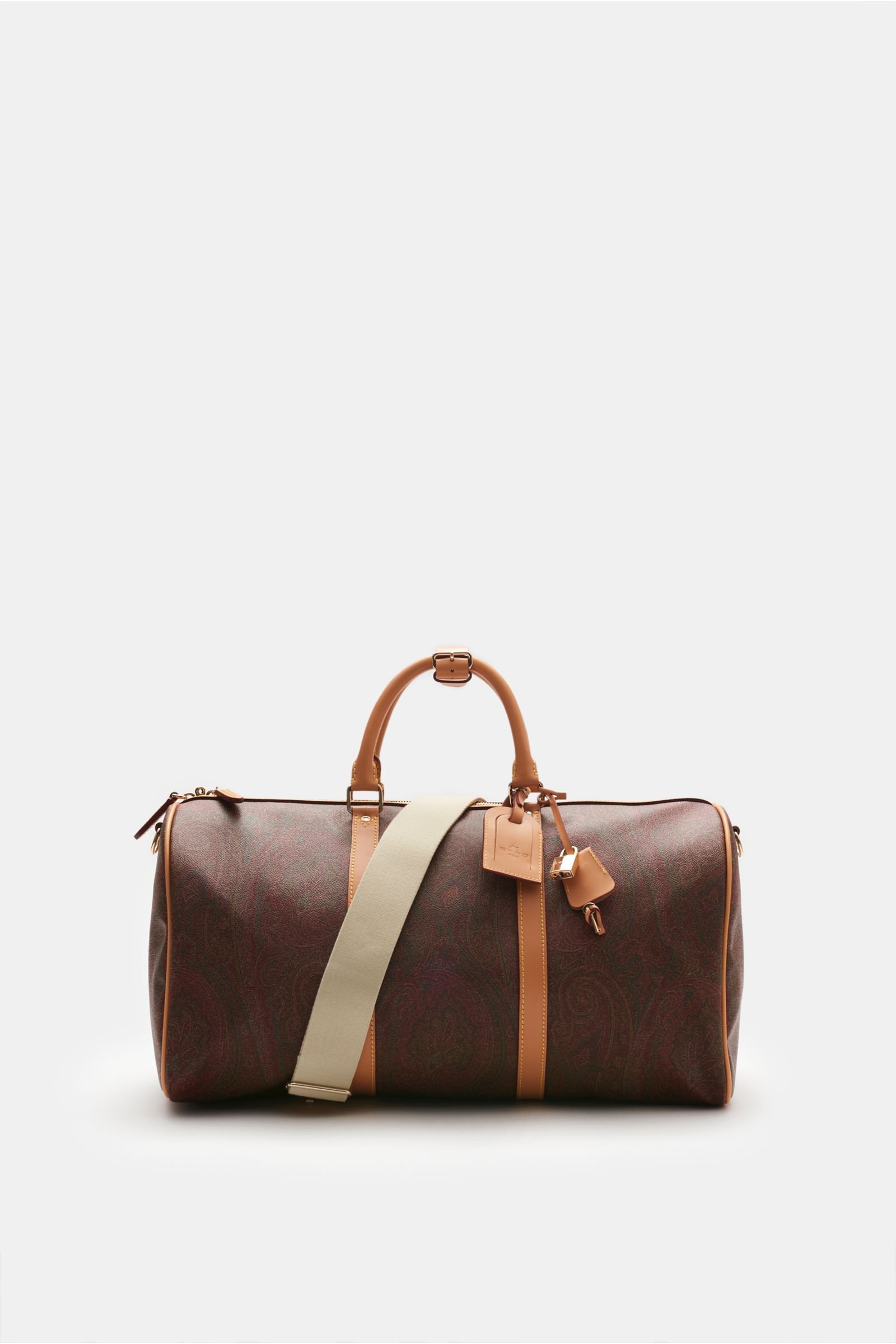 Travel bag brown patterned (size L)