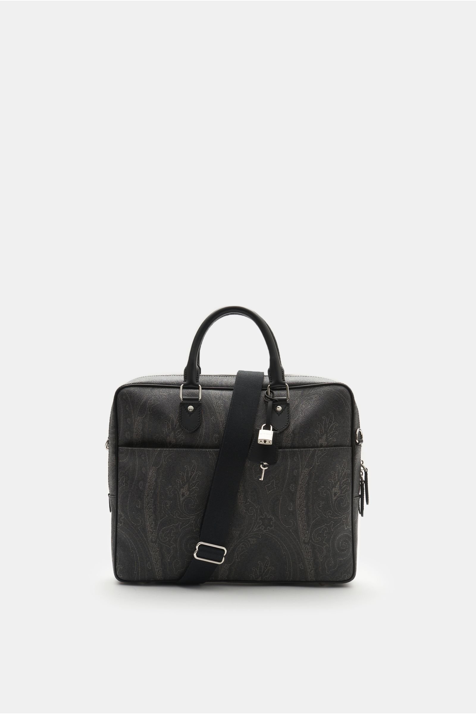 Briefcase black patterned