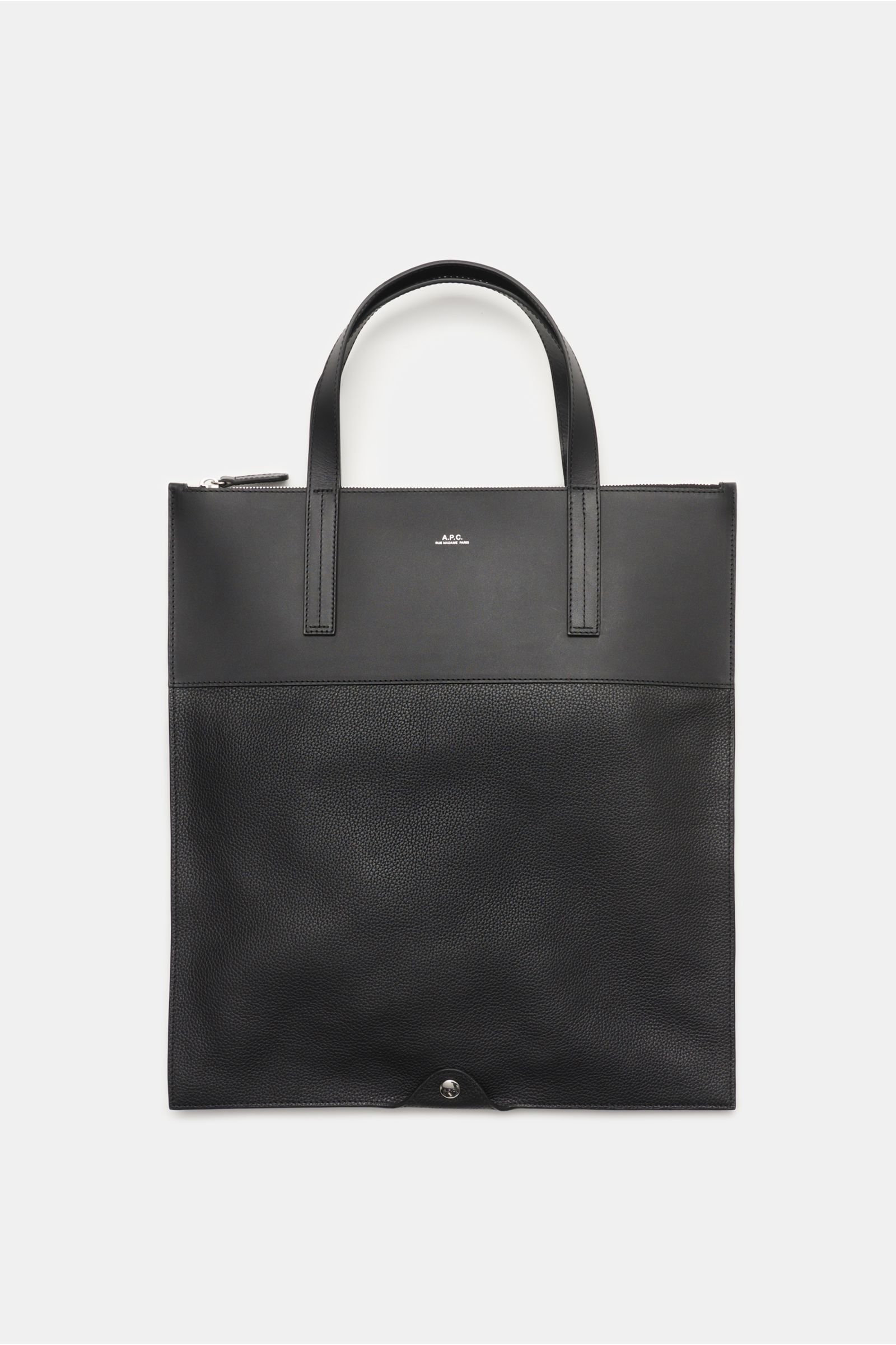 Leather tote bag 'Charles' black
