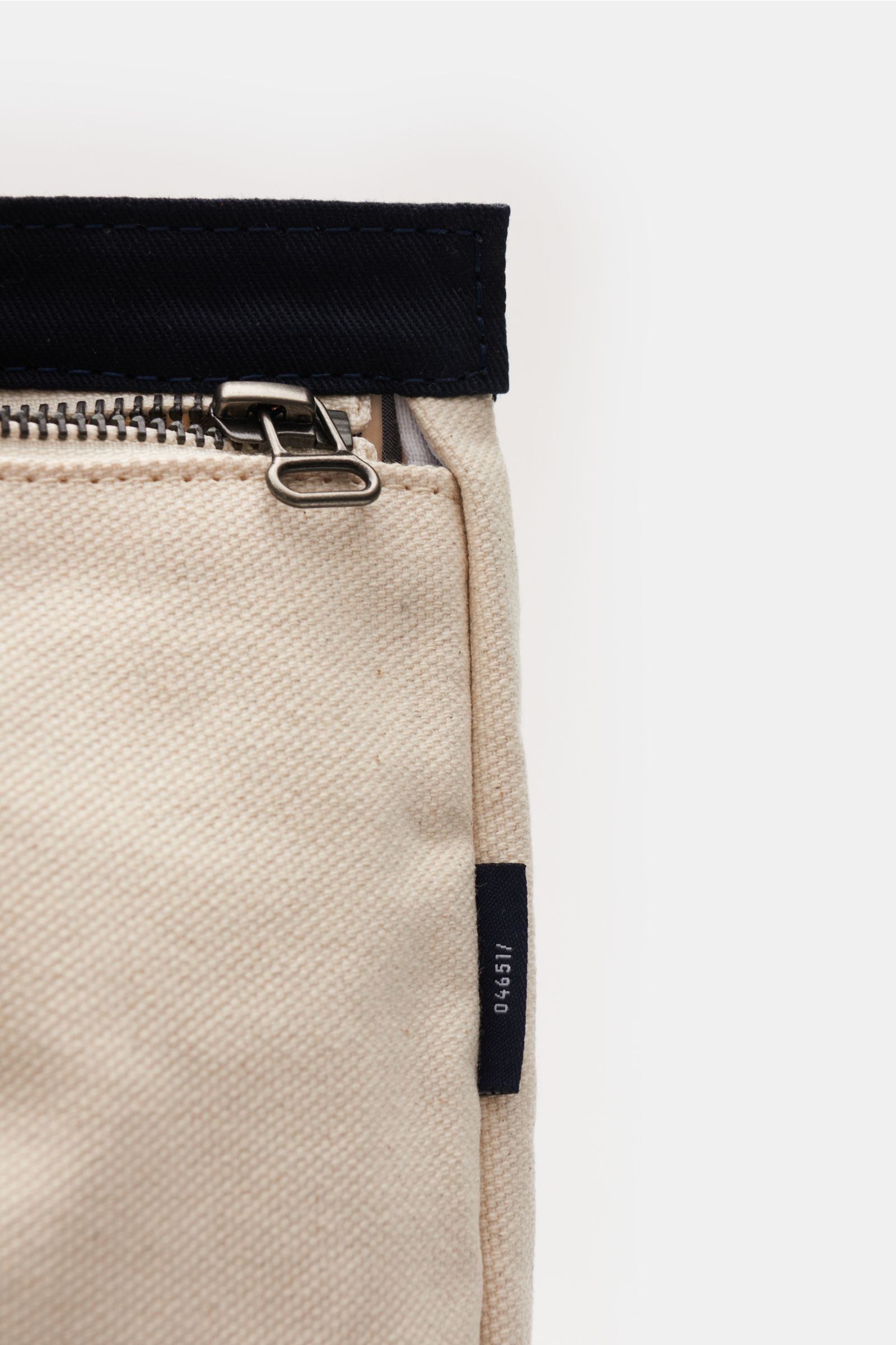 04651/ A trip in a bag Tote Bag 'Beach Bag Canvas' creme/navy