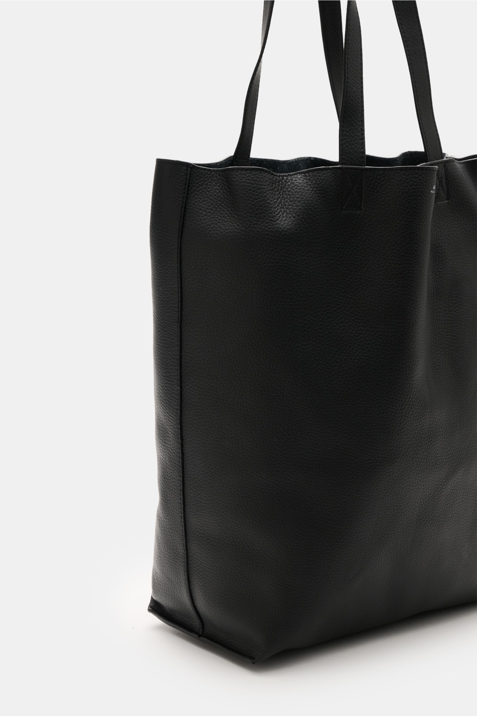 A.P.C. Leder Tote Bag schwarz