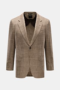 Zegna Sakko dunkelbraun/beige kariert