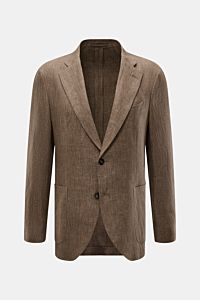 Incotex Linen jacket grey-brown mottled