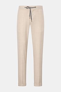 Marco Pescarolo Woll-Jogpants 'Caracciolo' beige meliert