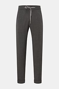 Marco Pescarolo Woll-Jogpants 'Caracciolo' dunkelgrau meliert