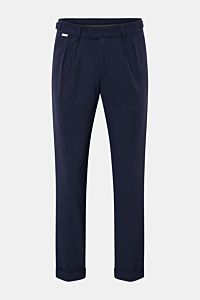04651/ A trip in a bag Seersucker trousers navy