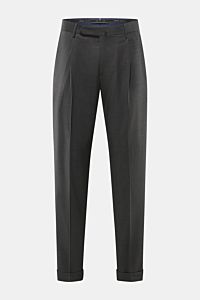 Santaniello Wool trousers 'Camerota' dark grey mottled