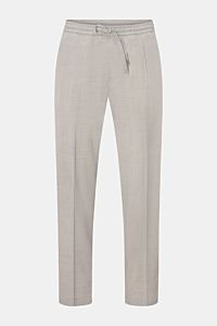 Briglia 1949 Wool jogger pants 'Wimbledon' light grey mottled