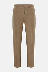 04651/ A trip in a bag Leinen-Jogpants taupe