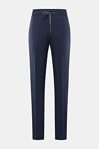 Incotex Jogger pants dark blue mottled