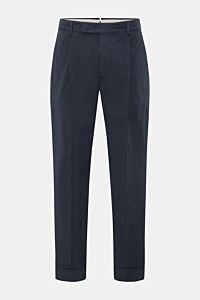 PT Torino Chinos 'Rebel Fit' dark navy shown front-facing, tapered fit cotton chinos with zip and hook fastener, French pockets, ankle length. 

You can’t go wrong with PT TORINO: These comfortably cut chinos made of cotton in a trendy tapered fit are 