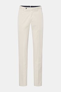 PT Torino Chino 'Slim Fit' beige aus Baumwoll-Twill mit leichtem Stretch, weichem Griff, französischen Taschen, Uhrentasche, Reißverschluss, Knöpfen.