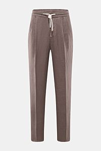 Brunello Cucinelli Linen jogger pants grey-brown