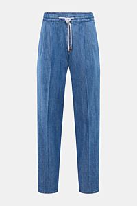 Brunello Cucinelli Denim jogger pants grey-blue