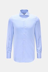 Finamore Business Hemd 'Sergio Milano' Haifisch-Kragen blau/weiß kariert