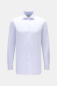 Borrelli Business Hemd 'Nando' Haifisch-Kragen blau/weiß gestreift