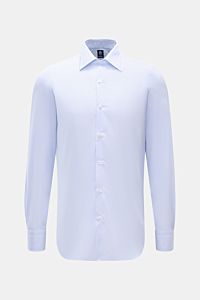 Finamore Business Hemd 'Rodi Napoli' Kent-Kragen hellblau/weiß gestreift