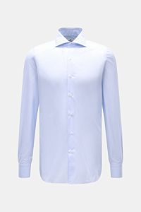 Finamore Business Hemd 'Edoardo Napoli' Haifisch-Kragen hellblau/weiß gestreift