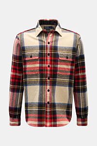 Polo Ralph Lauren Flanellhemd Kent-Kragen beige/rot/dunkelblau kariert