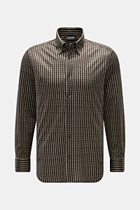 Emporio Armani Casual shirt Kent collar grey/black patterned