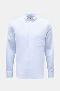 Officine Générale Oxford-Hemd Button-Down-Kragen weiß/hellblau gestreift