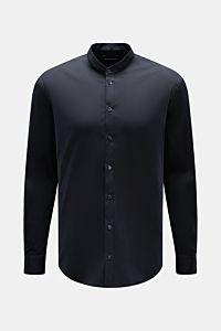 Emporio Armani Casual Hemd Grandad-Kragen dark navy