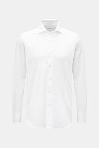 Fray Piqué-Hemd Haifisch-Kragen 'Lione Cucitura' weiß