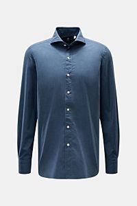 Finamore Casual Hemd 'Sergio Gaeta' Haifisch-Kragen navy