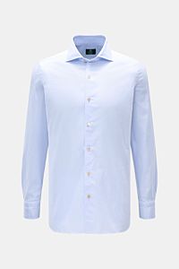 Borrelli Oxford Hemd 'Ettore' Haifisch-Kragen hellblau