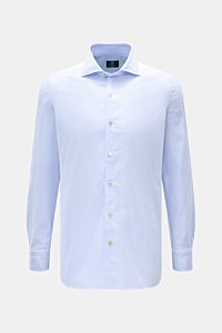 Borrelli Oxford Hemd 'Ettore' Haifisch-Kragen hellblau