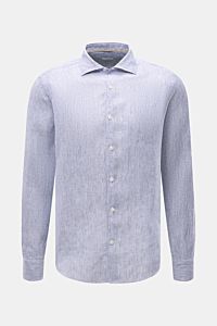 von Braun Leinenhemd Haifisch-Kragen navy/weiß gestreift