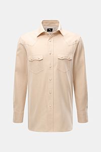 Doppiaa Jeanshemd 'Aariosto' Kent-Kragen sand