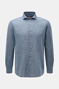 Guglielminotti Casual Hemd Haifisch-Kragen navy gestreift