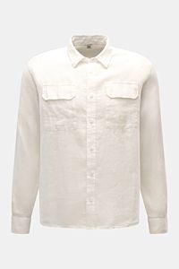C.P. Company Linen shirt slim collar off-white
