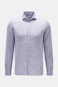 Giampaolo Casual Hemd Haifisch-Kragen navy/weiß gestreift