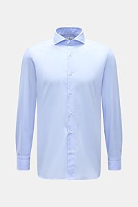Giampaolo Casual Hemd Haifisch-Kragen hellblau