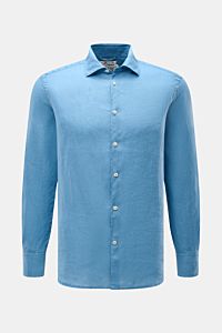 MC2 Saint Barth Leinenhemd 'Pamplona' Haifisch-Kragen rauchblau