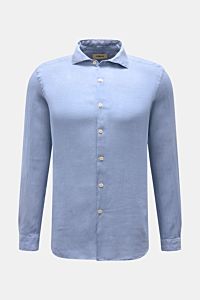 Altea Leinenhemd 'Mercer' Haifisch-Kragen rauchblau